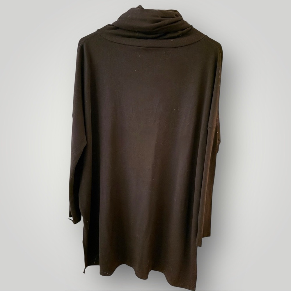 Zenana Outfitters Classic Black Cowl Neck Tunic - Picture 2 of 5
